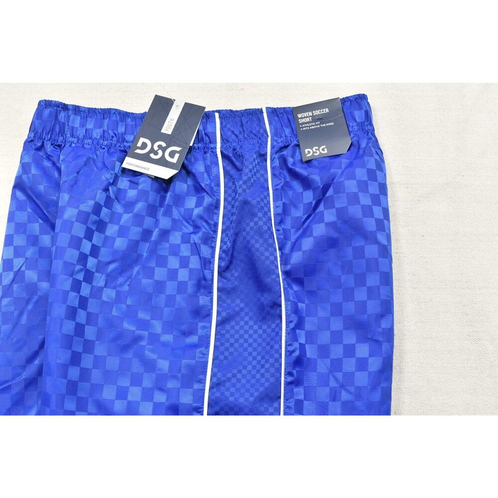 DSG Boys' L Woven Soccer Short Team Royal Blue Geometric Regular Size L NEW - Picture 7 of 8